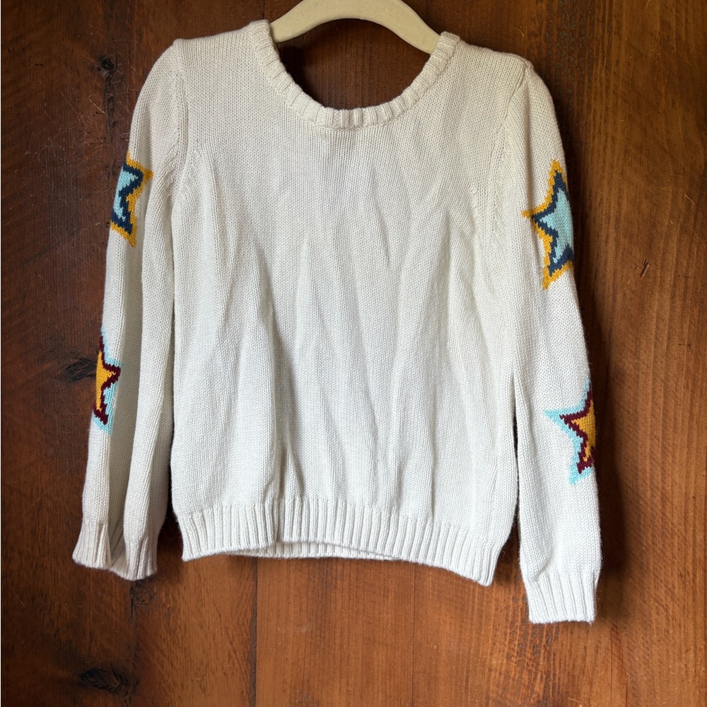 Adorable knit sweater with groovy stars size 3. EUC!